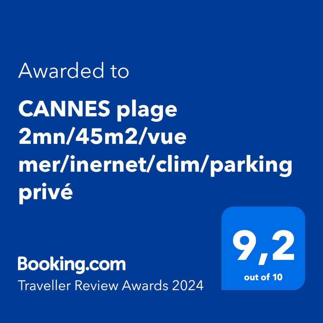 Apartamento 2mn/45m2/vue Mer/inernet/clim/parking Prive Cannes